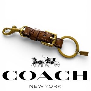 NWOT COACH Charlie Buckle Brass Buckle Keychain